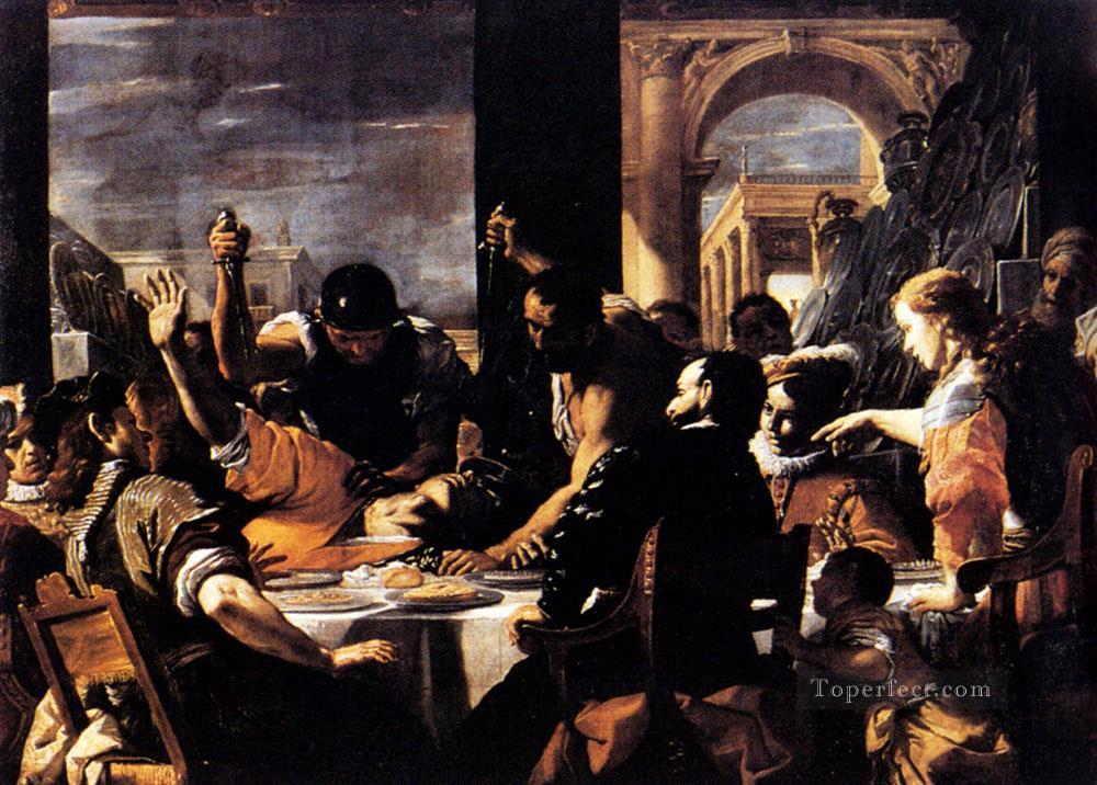 The Banquet Of Baldassare Baroque Mattia Preti Oil Paintings